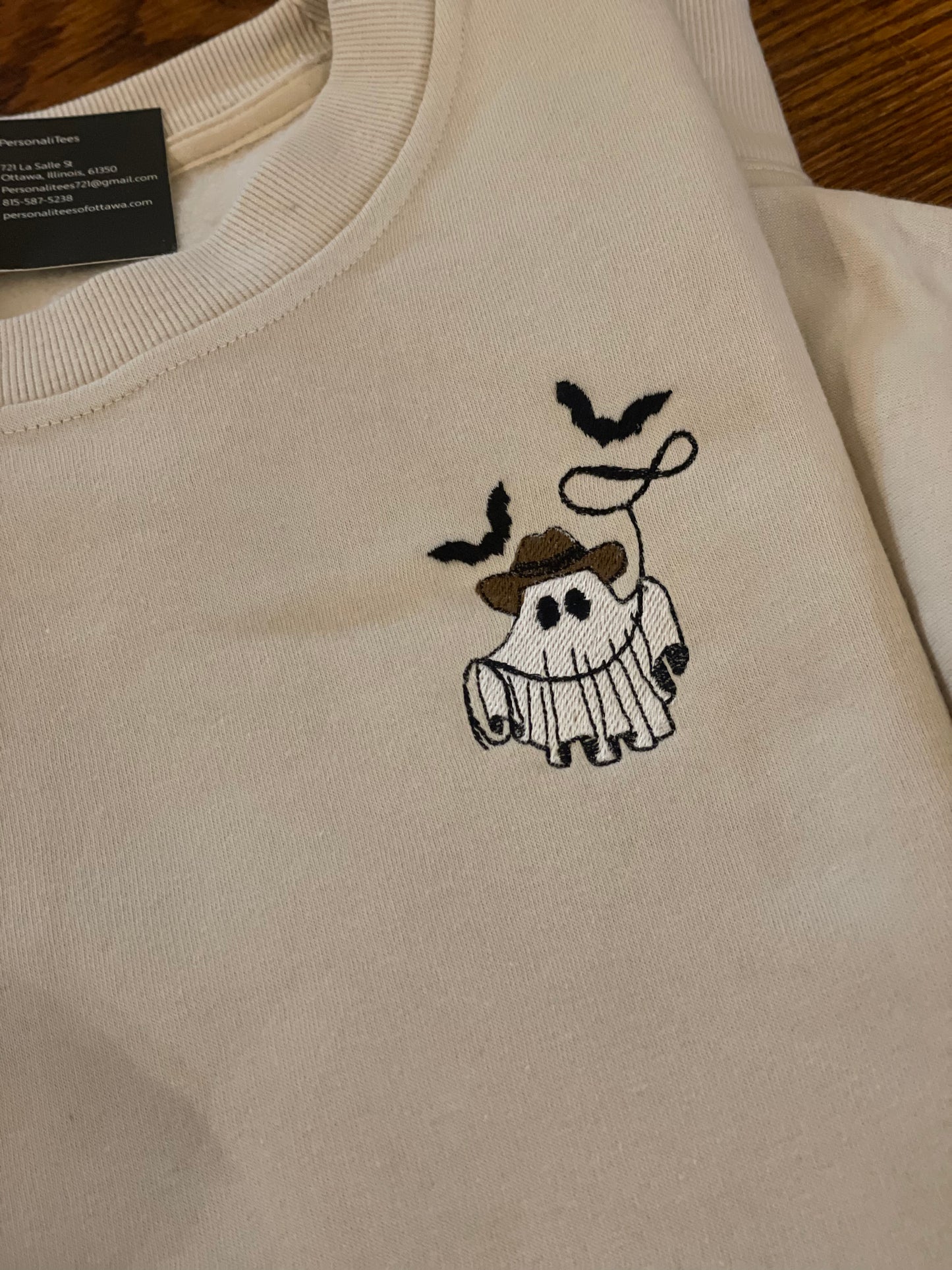 Spooky 👻 Ghost Crewneck Embroidered