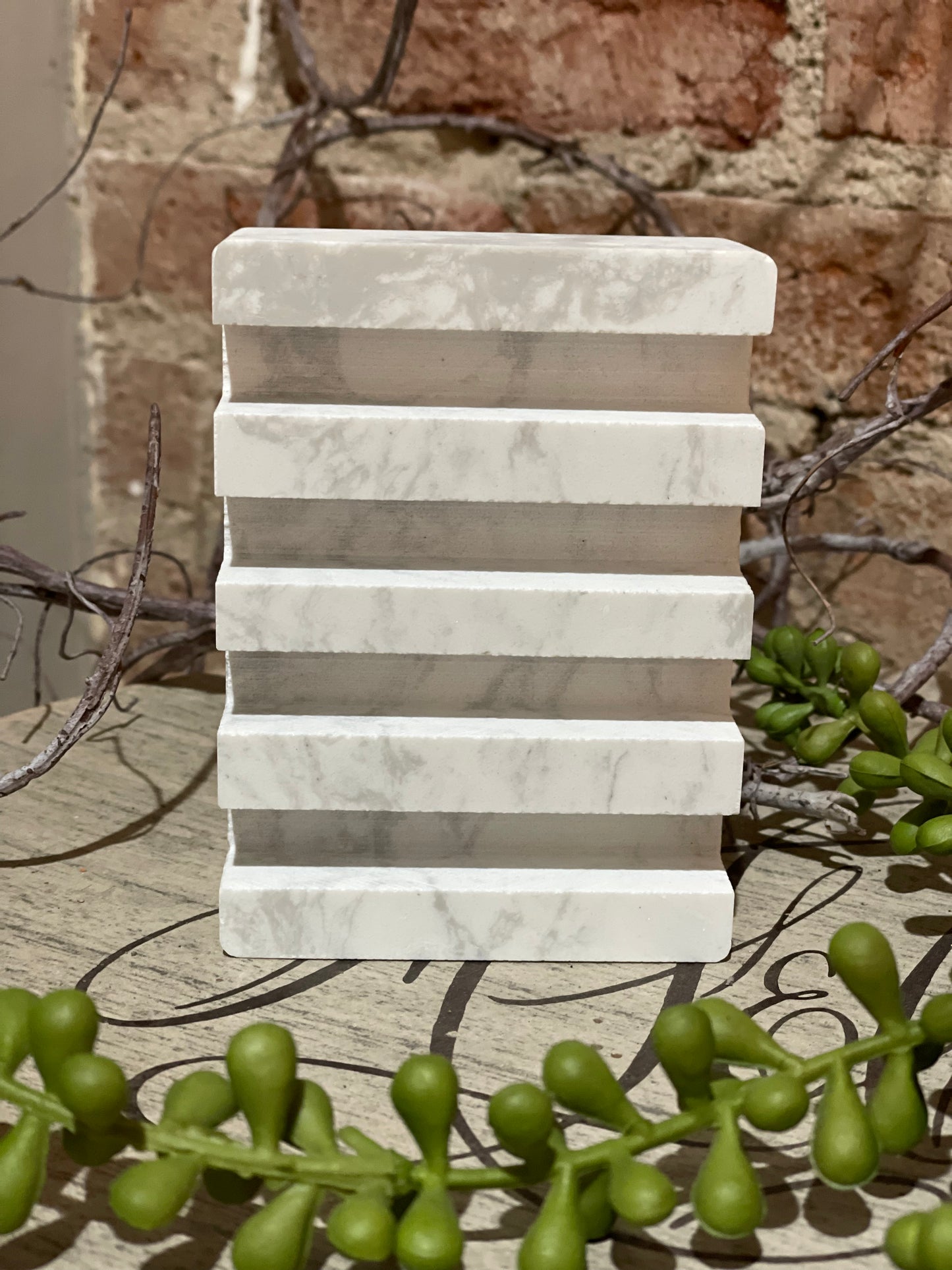 Marble / Wood Coaster Set