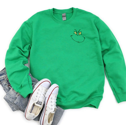 Grinch Face Crewneck